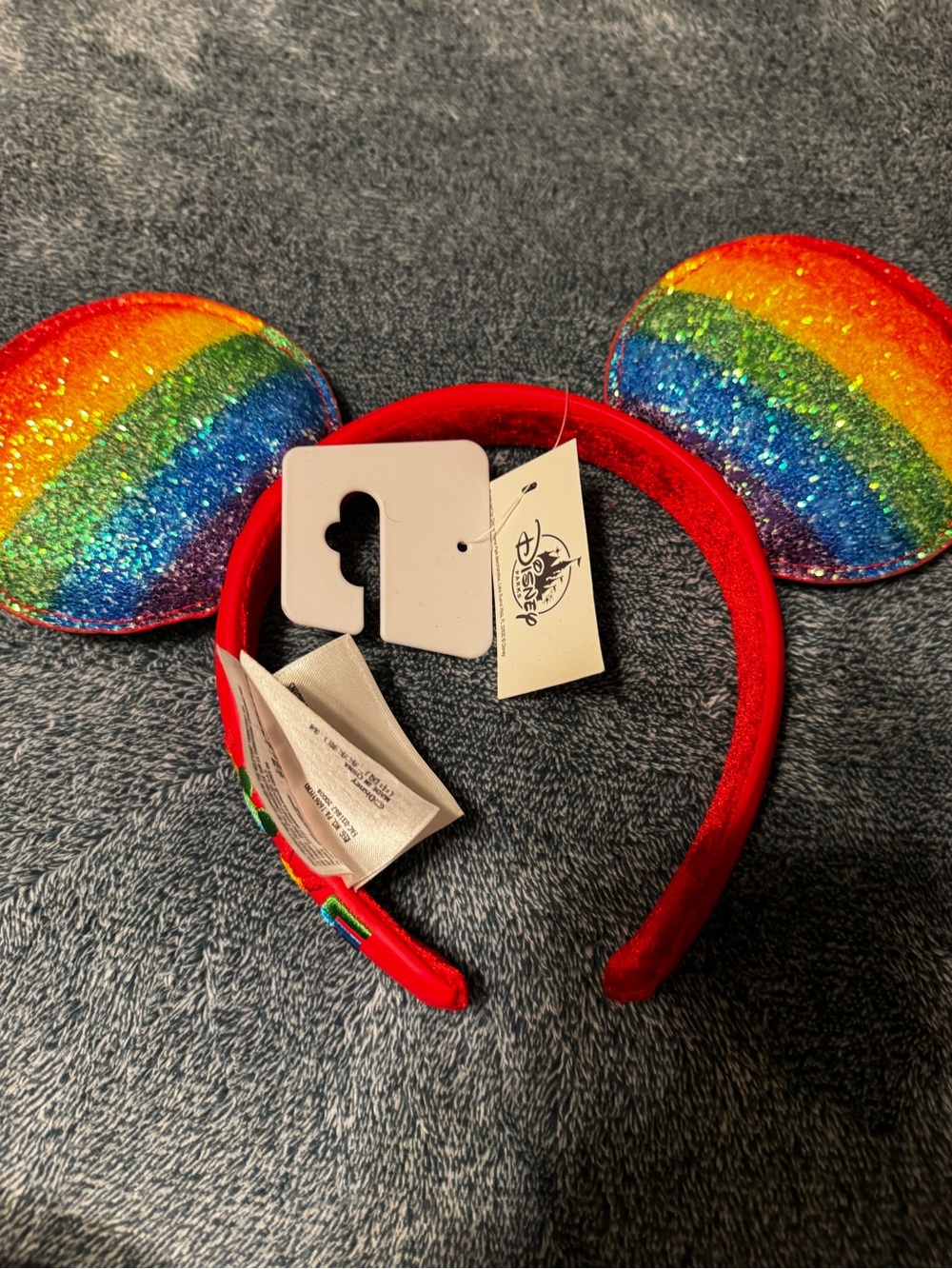 Disney Rainbow Sequin Ear Headband - Red Band